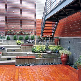 terraced back yard in chicago